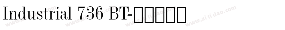 Industrial 736 BT字体转换